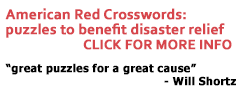 American Red Crosswords puzzles for disaster relief. "These are great puzzles for a great cause." - Will Shortz