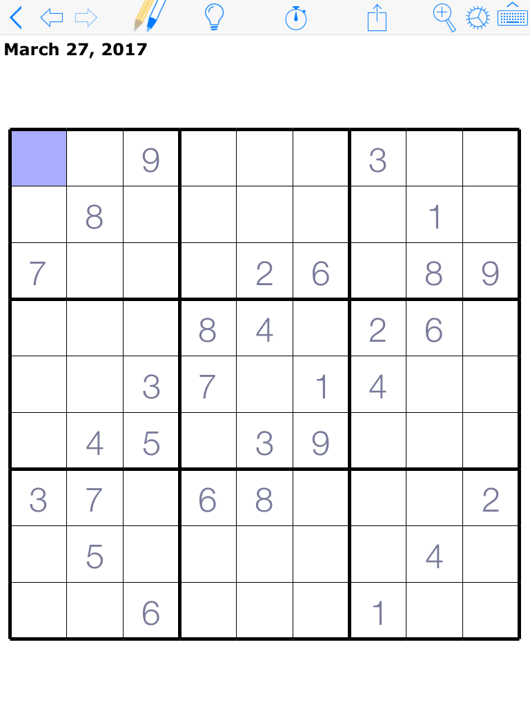 Free Daily Sudoku Puzzles